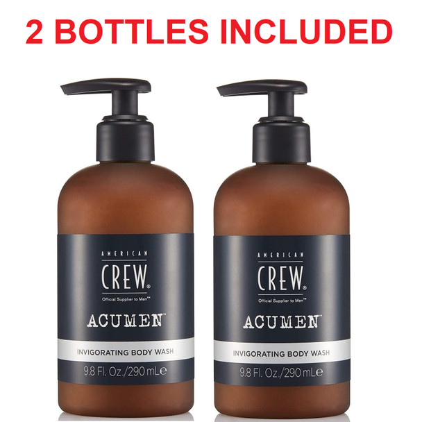 2 Pack: Men's Body Wash by American Crew, Acumen with Cranberry Extract New