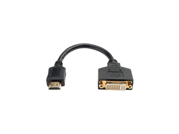 Tripp Lite 8-inch HDMI-M to DVI-D Cable Adapter (M/F), 8-in. (P132-08N)