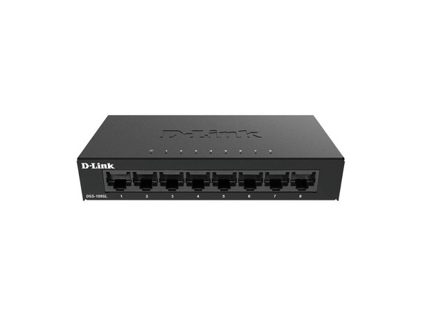 D-Link DGS-108GL 8-Port Gigabit Unmanaged Switch for Home & Small Business -