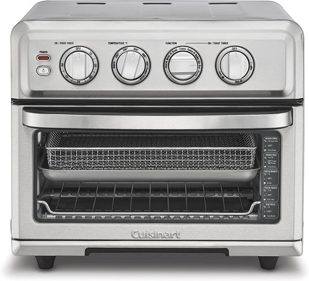 Cuisinart Air Fryer Toaster Oven Bake Grill Broil 8-1 Oven TOA-70 - Silver