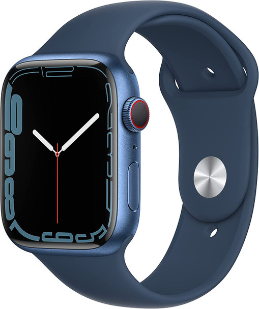 APPLE WATCH SERIES 7 GPS CELLULAR 45MM BLUE ALUMINUM CASE MKJA3LL/A