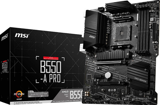 MSI ProSeries Motherboard PCIe SATA ATX AMD B550-A-PRO