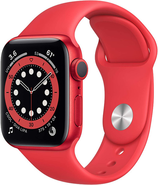 Apple Watch Series 6 GPS 40mm Red Aluminum Case Red Sport Band M00A3LL/A