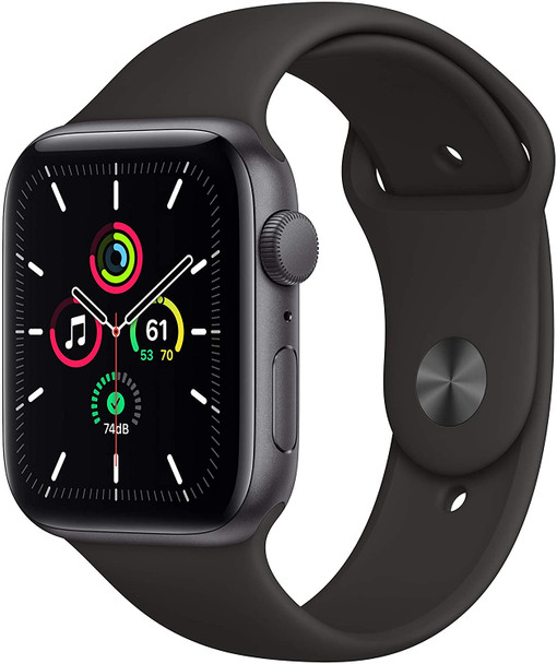 APPLE WATCH SE GPS 40mm SPACE GRAY ALUMINUM BLACK SPORT BAND MYDP2LL/A