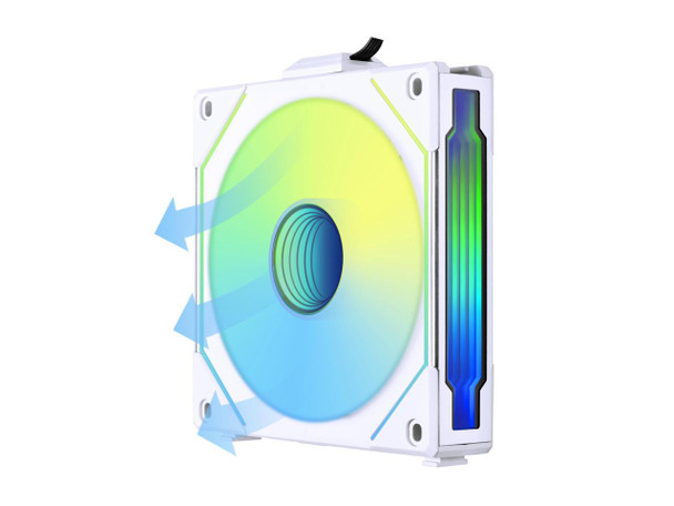 LIAN LI UNI FAN SL INFINITY 120 RGB WHITE  REVERSE BLADE VERSION