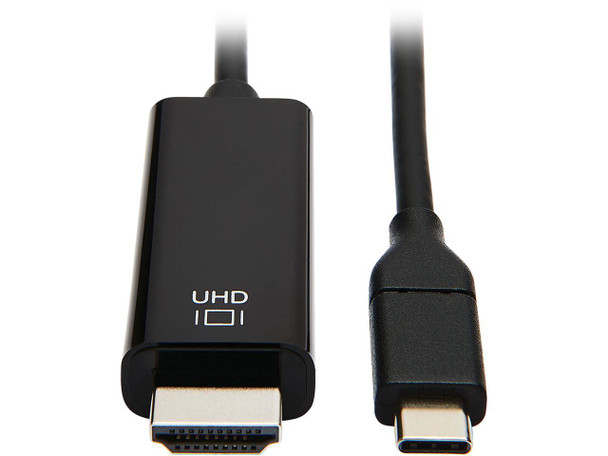Tripp Lite U444-006-H4K6BE USB-C to HDMI Adapter, M/M, Black, 6 ft. - 5.91 ft