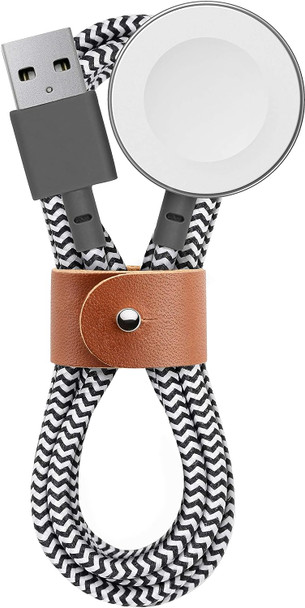 Native Union BELT WATCH 4-FOOT CHARGING CABLE for APPLE WATCH - ZEBRA New