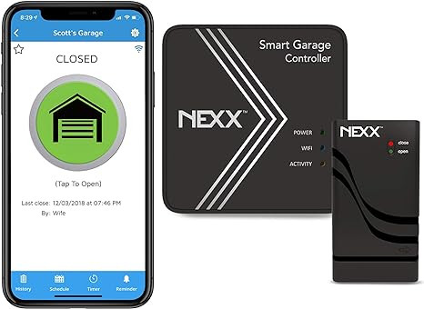 Nexx Smart Wi-Fi Garage Door Controller NXG-200 - Black