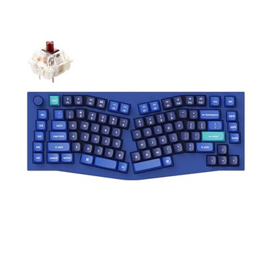 KEYCHRON Q10 WIRED CUSTOM MECHANICAL KEYBOARD KNOB 75% ALICE - NAVY ...
