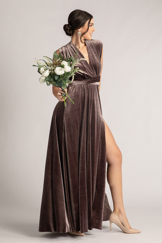 Velvet Multiway Infinity Dress in Thistle