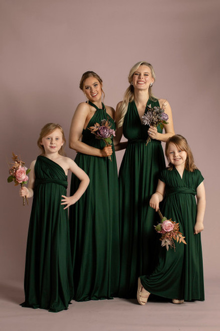 Classic Multiway Infinity Dress in Hunter Green