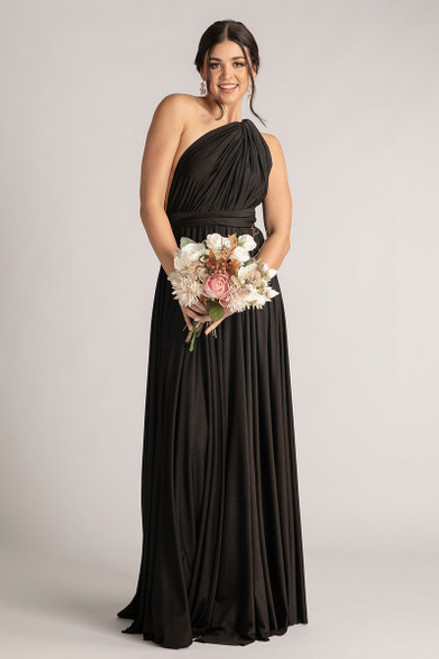 Luxe Satin Ballgown Multiway Infinity Dress in Black Luxe Satin Ballgown Multiway Infinity Dress in Black