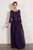 Josephine Lace Sleeved Bridesmaid Dress in Dark Purple