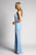 Stassi Cross Back Sequins Formal Dress In Iridescent Sky Blue
