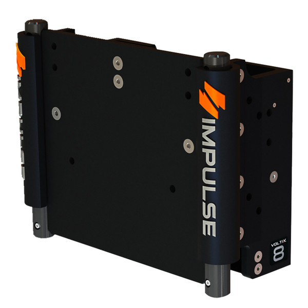 IMPULSE 8" Set Back Electric Jack Plate w\/Standard Control - Black Anodize [75062-B]