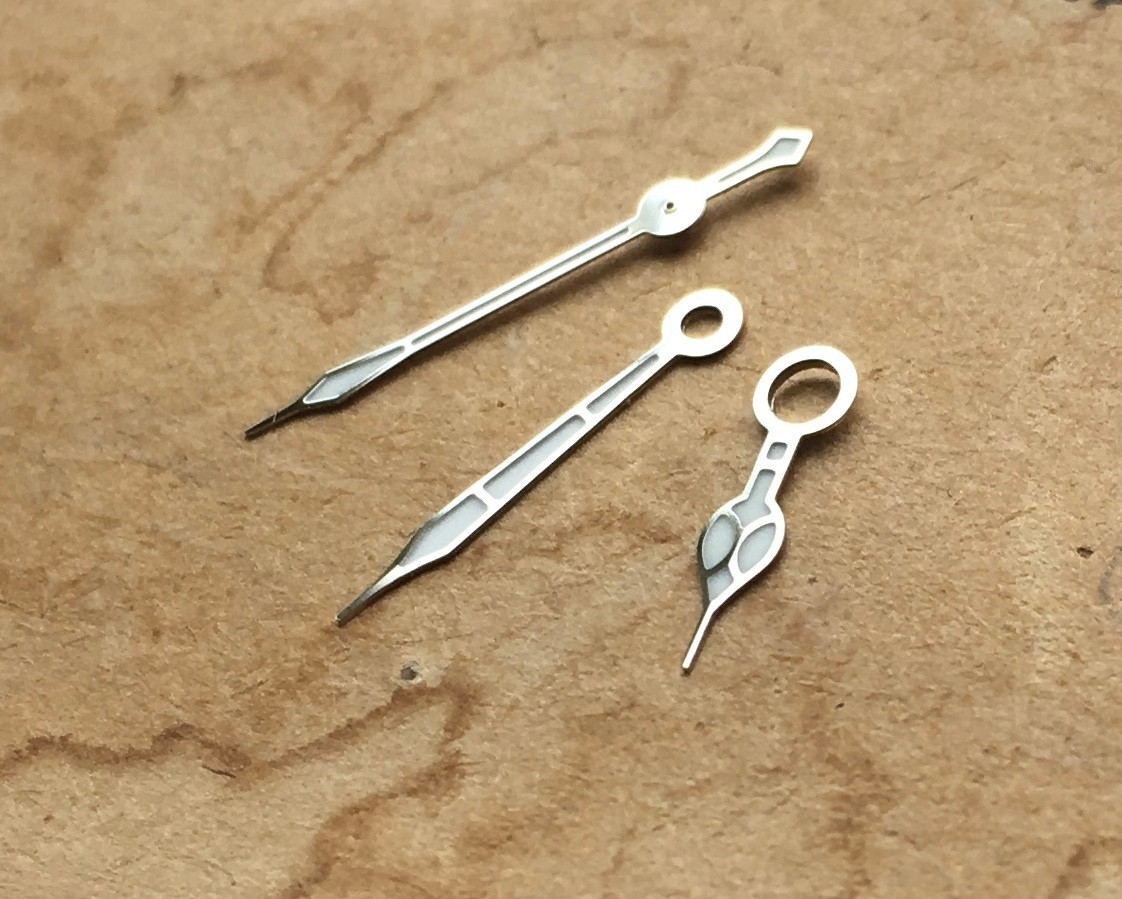 White Lume Metallic Cathedral Hands Seiko 7S26 NH35 for Jadur