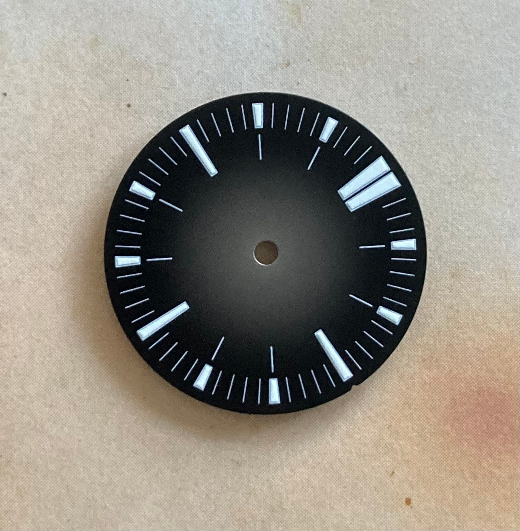 Black SM Sun Seamaster Dial for Seiko 7S26 NH35 Movement MOD White