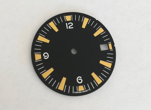 Dirty Yellow SM w/date  Seamaster 300 Dial for Seiko 7S26 Movement 28.5mm