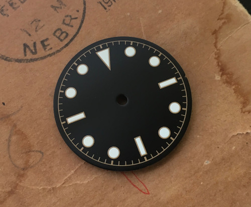 White Bond Dial Milsub Watch Black Bay Gilt Dial for 7S26 NH35 Movement 