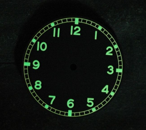 Yellow Military Dial for 7S26 NH35 movement  Superluminova