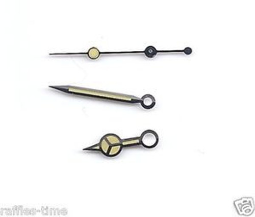 5 X Vintage Yellow Lume Metallic Merc Hands for ETA 2824 2836 w/long pinion Second + Gold Merc Hands with long pinion Sec 5 X Vintage Yellow Lume Metallic Merc Hands for ETA 2824 2836 w/long pinion Second + Gold Merc Hands with long pinion Sec