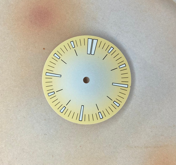 Yellow SM Sun Seamaster Dial for Seiko 7S26 NH35 Movement MOD White Lume 28.5mm