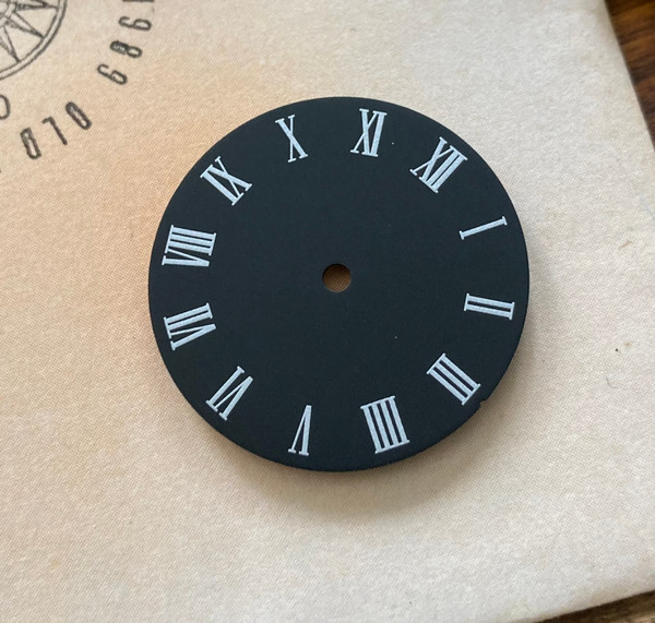 Black Roman Dial ETA 2836 / 2824 movement 28.5mm 