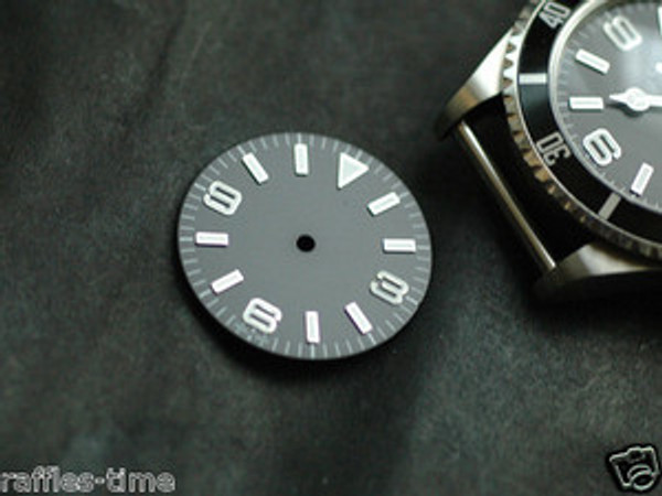 Plain Explorer Watch Dial for DG 2813 Movement White Lume