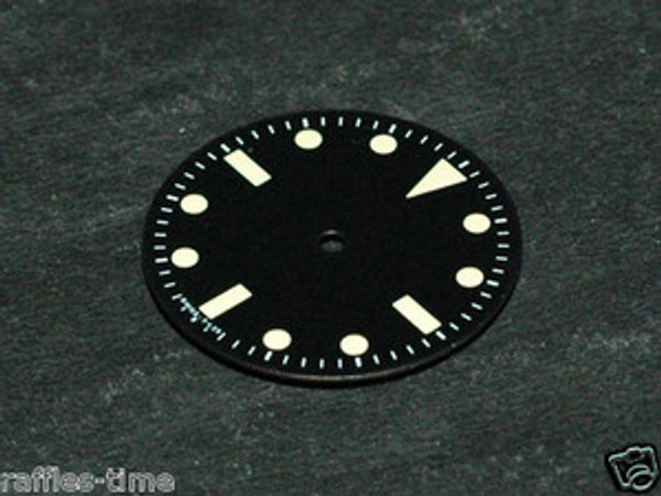 Plain Milsub Watch Dial for DG 2813 Movement w/o date Yellow Lume T < 25