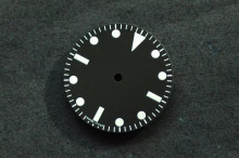 Plain 27mm  Milsub Watch Dial for ETA 2836 / 2824 Movement White Lume