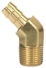 HE1-45, 45° Brass Hose Barb