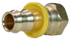 Brass Push-Lock Barb to 45°/37° Dual Angle Swivel