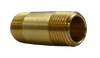 113A, Yellow Brass Long Nipple