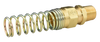 378A, Brass Reusable Air Brake Hose End Male Connector w/ spring guard. For use with J1402 Air Brake Hose