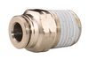 Brass Nickel Plated Push To Connect Male Connector Fittings, 268PPNI Series