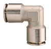 Brass Nickel Plated Push to Connect Fitting, 90° Union Elbow, 265PPNI