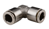 Brass Nickel Plated Push to Connect Fitting, 90° Union Elbow, 265PPNI