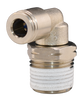 Brass Nickel Plated Push to Connect Fitting, 90° Male Swivel Elbow, 269PPSNI Series