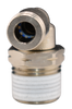 Brass Nickel Plated Push to Connect Fitting, 90° Male Swivel Elbow, 269PPSNI Series