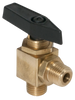 391BV, MPT 2-Way Brass Instrumentation 90⁰ Ball Valve