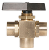 3222BV Series, FPT x FPT x FPT Brass 3-Way Instrumentation Ball Valves