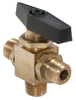 3211BV Series, MPT x MPT x MPT Brass 3-Way Instrumentation Ball Valves