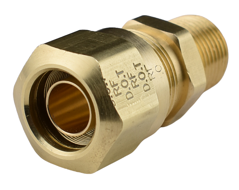 Brass Nylon Air Brake Fitting, Male Connector, 68NAB Series
