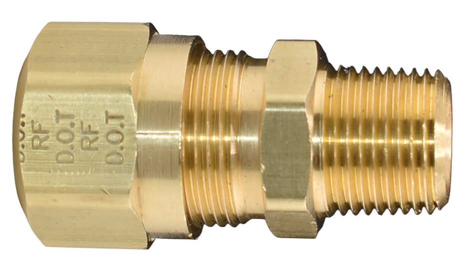 Brass Nylon Air Brake Fitting, Male Connector, 68NAB Series