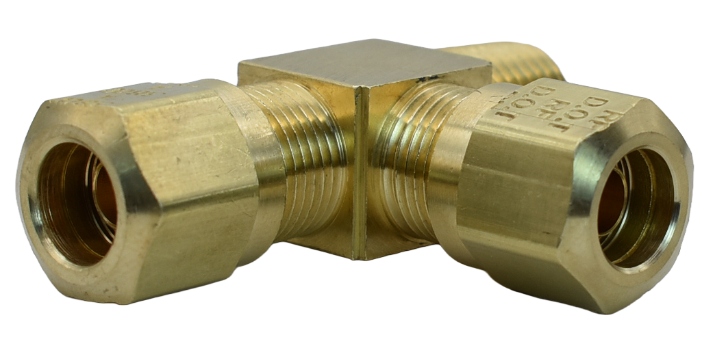Brass Nylon Air Brake Compression Fittings, Male Run Tee, 71NAB Series