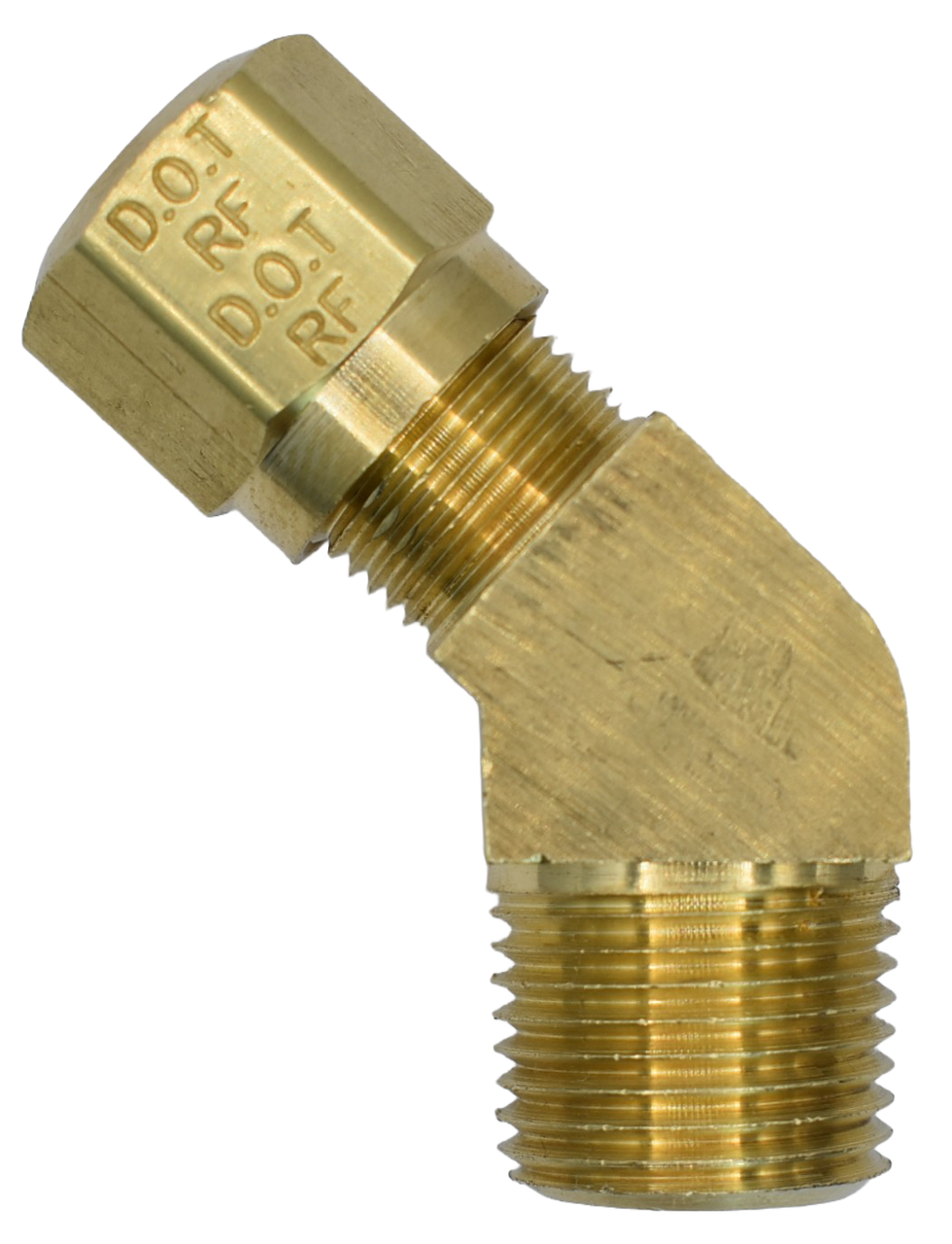 Brass Nylon Air Brake Compression Fitting, 45° Male Connector, 79NAB Series