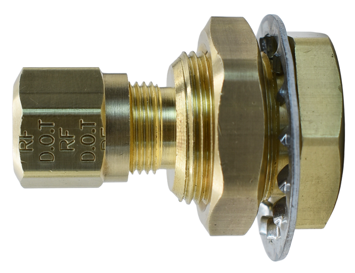 Brass Nylon Air Brake Compression Bulkhead Fitting, 68NABH Series