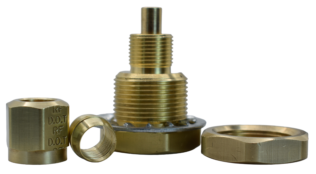 Brass Nylon Air Brake Compression Bulkhead Fitting, 68NABH Series