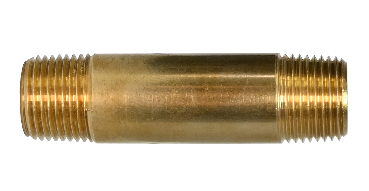 113A, Yellow Brass Long Nipple