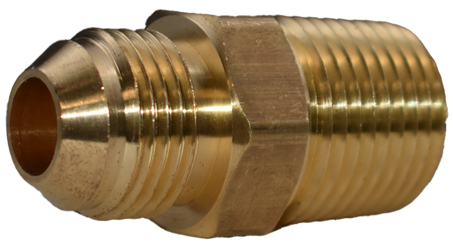Brass 45° Flare Fitting, Male Connector